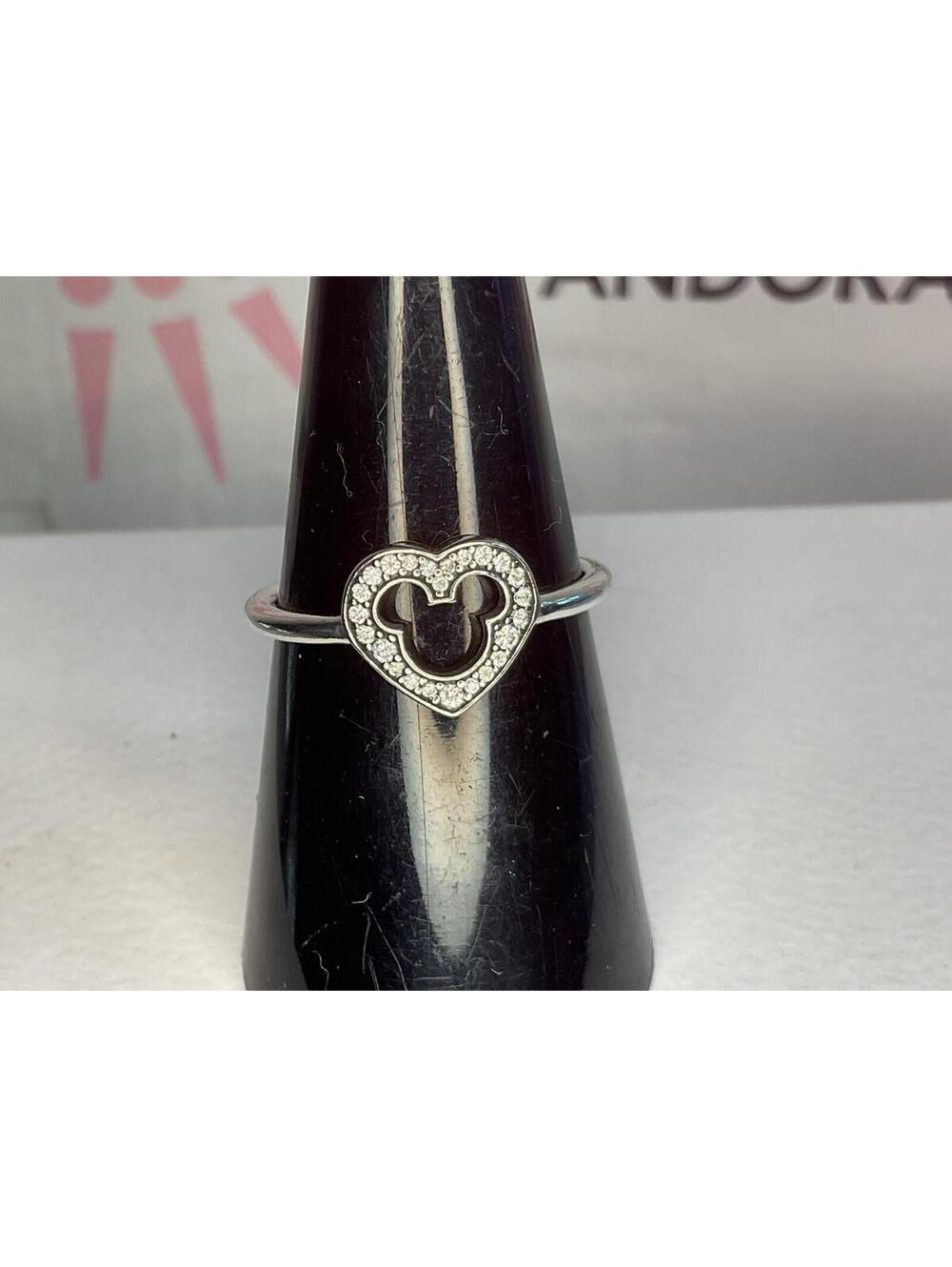 Pandora Mickey Mouse Silhouette Ring Sz 7